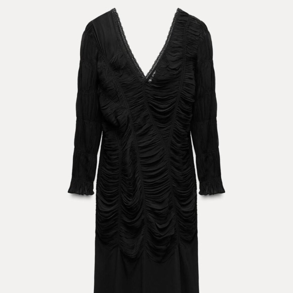 NWT Zara ruffled long dress ZW collection